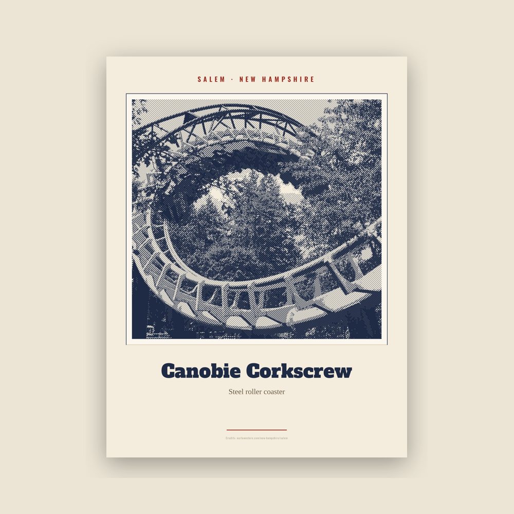 Salem Canobie Corkscrew Landmark Print