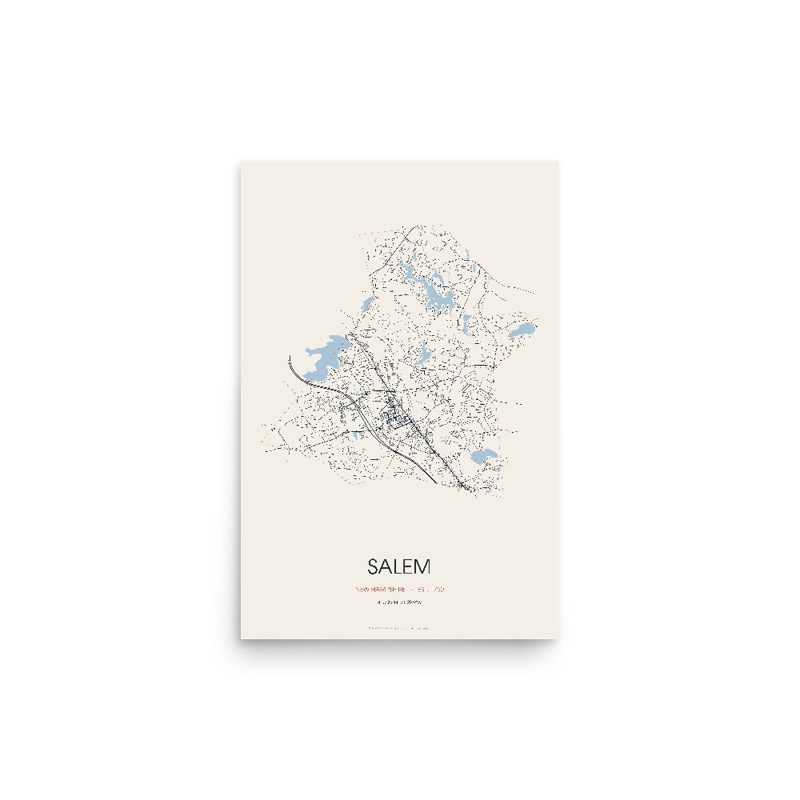 Salem Street Map Poster · Linen
