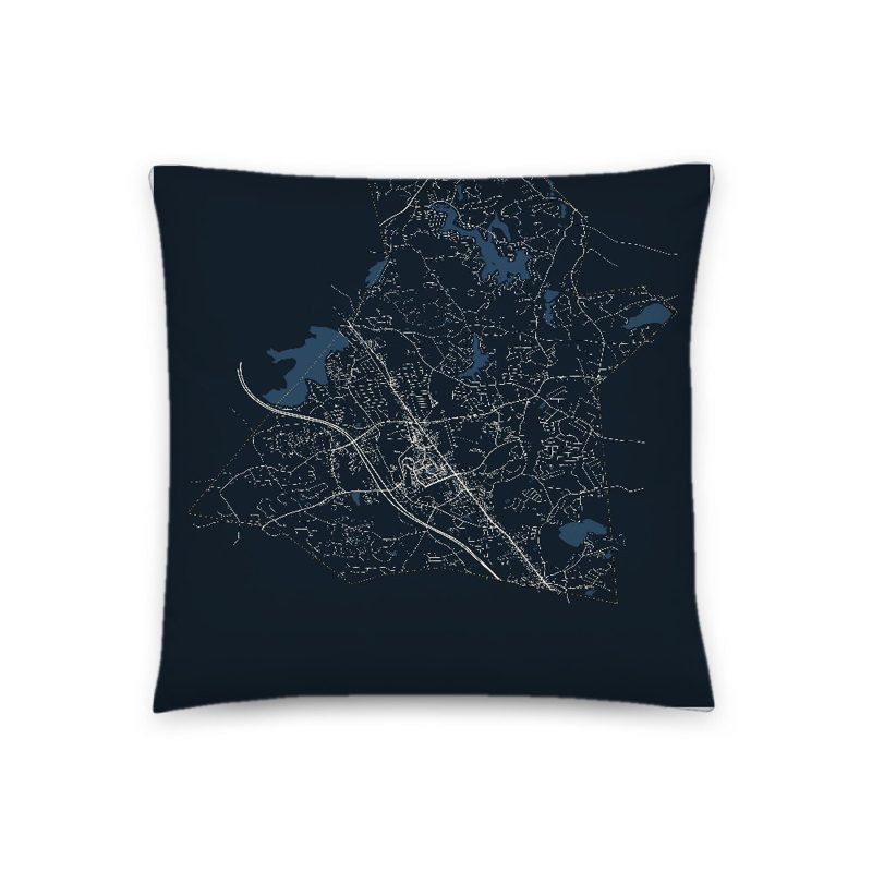 Salem Map Throw Pillow
