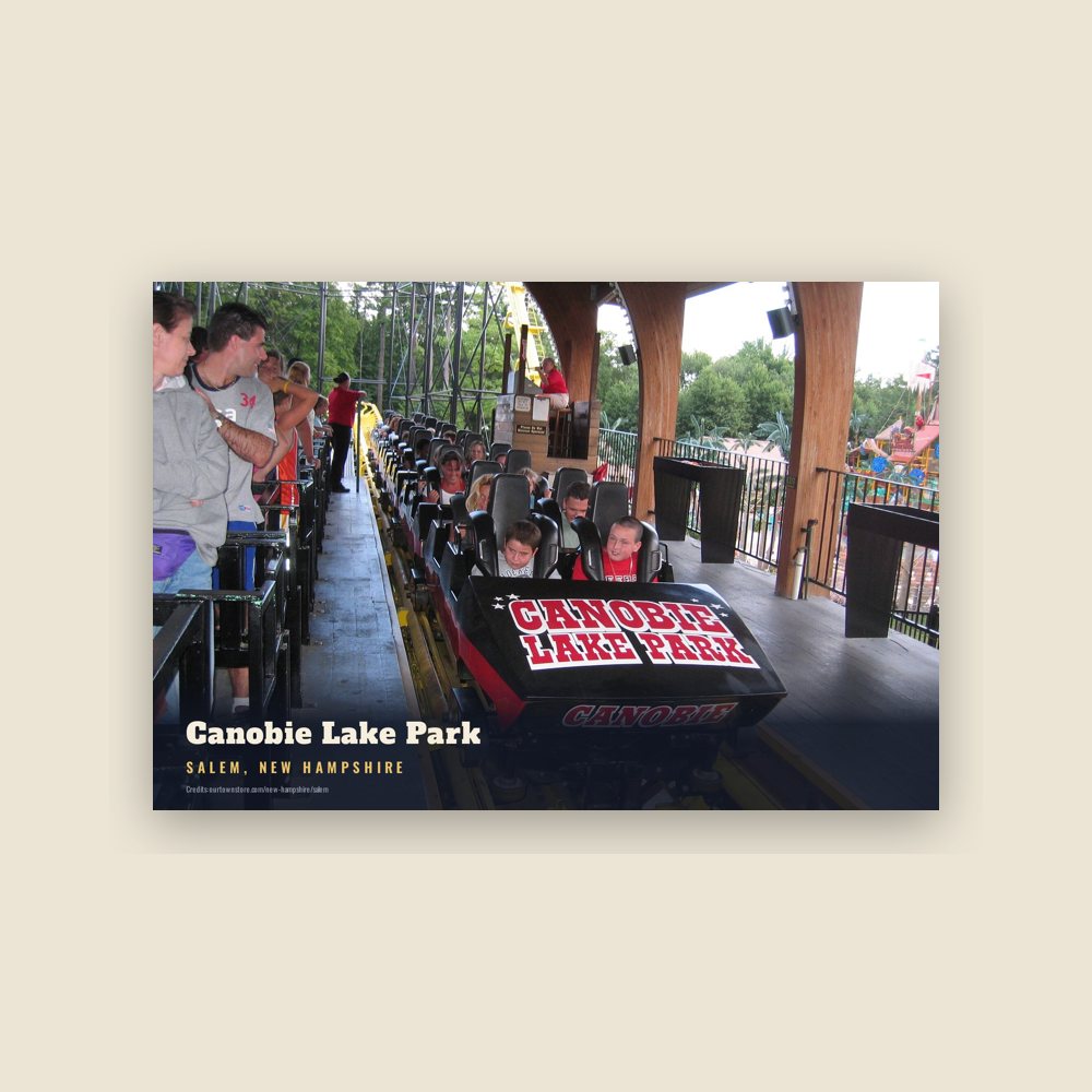 Salem Canobie Lake Park Postcard