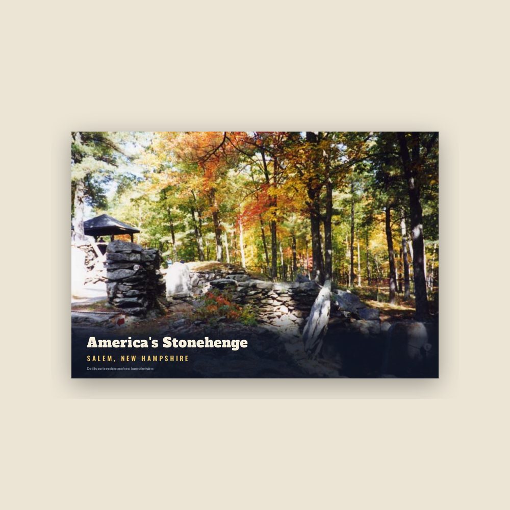 Salem America's Stonehenge Postcard