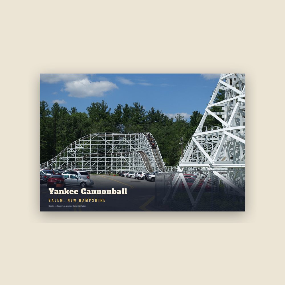 Salem Yankee Cannonball Postcard