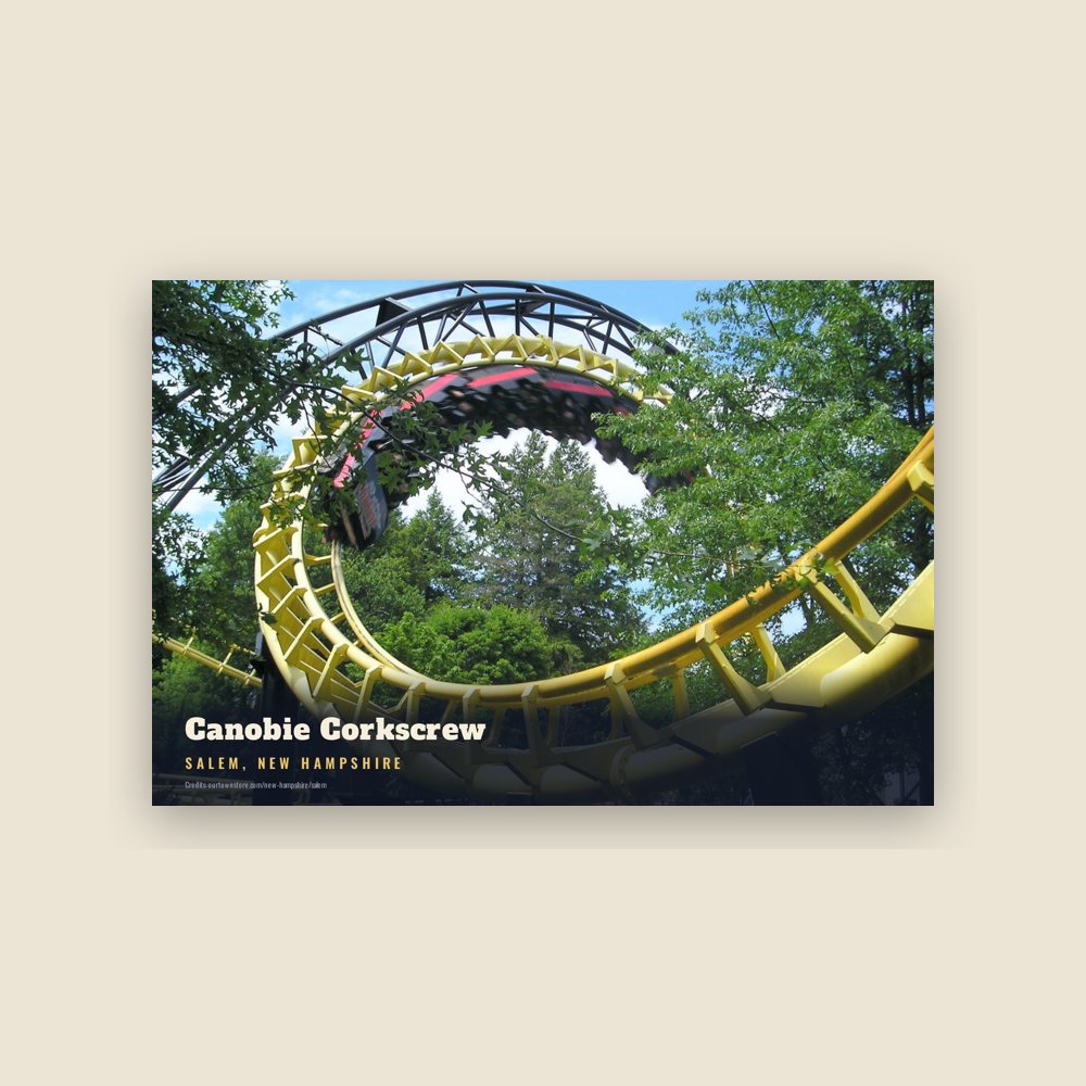 Salem Canobie Corkscrew Postcard