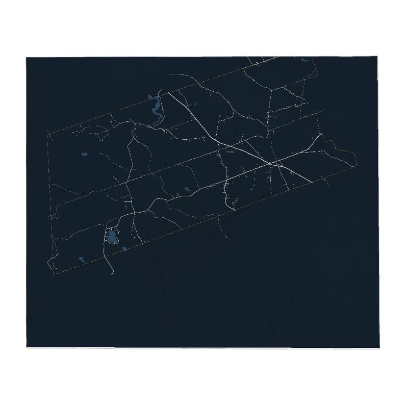 Salisbury Street Map Throw Blanket