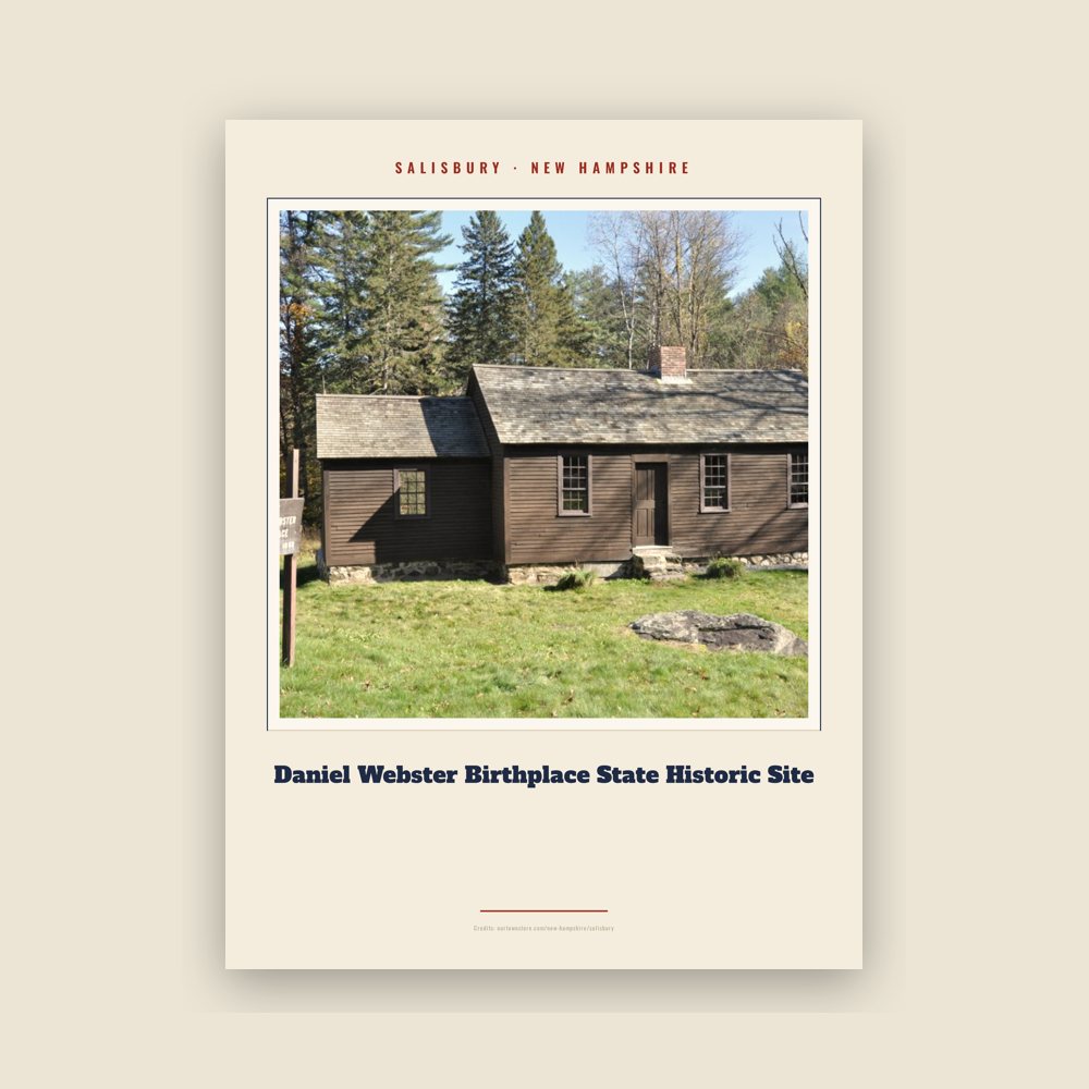 Salisbury Daniel Webster Birthplace State Historic Site Landmark Print