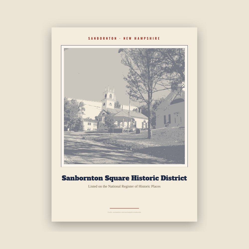 Sanbornton Sanbornton Square Historic District Landmark Print