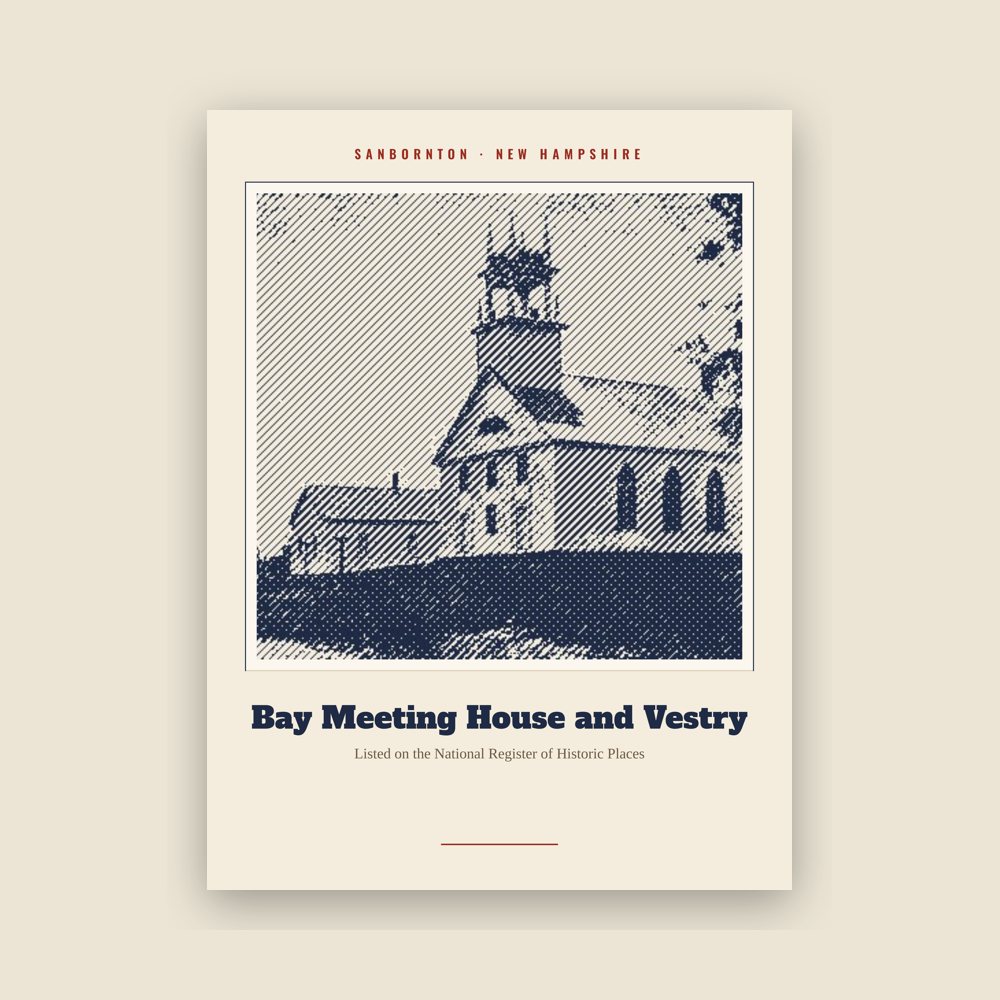 Sanbornton Bay Meeting House and Vestry Landmark Print