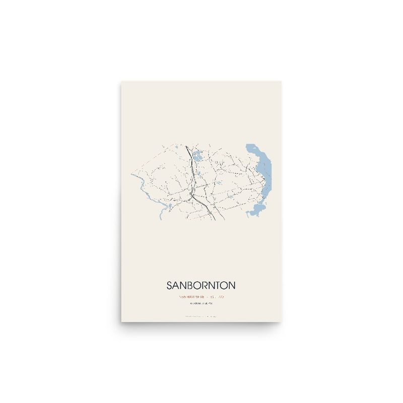 Sanbornton Street Map Poster · Linen