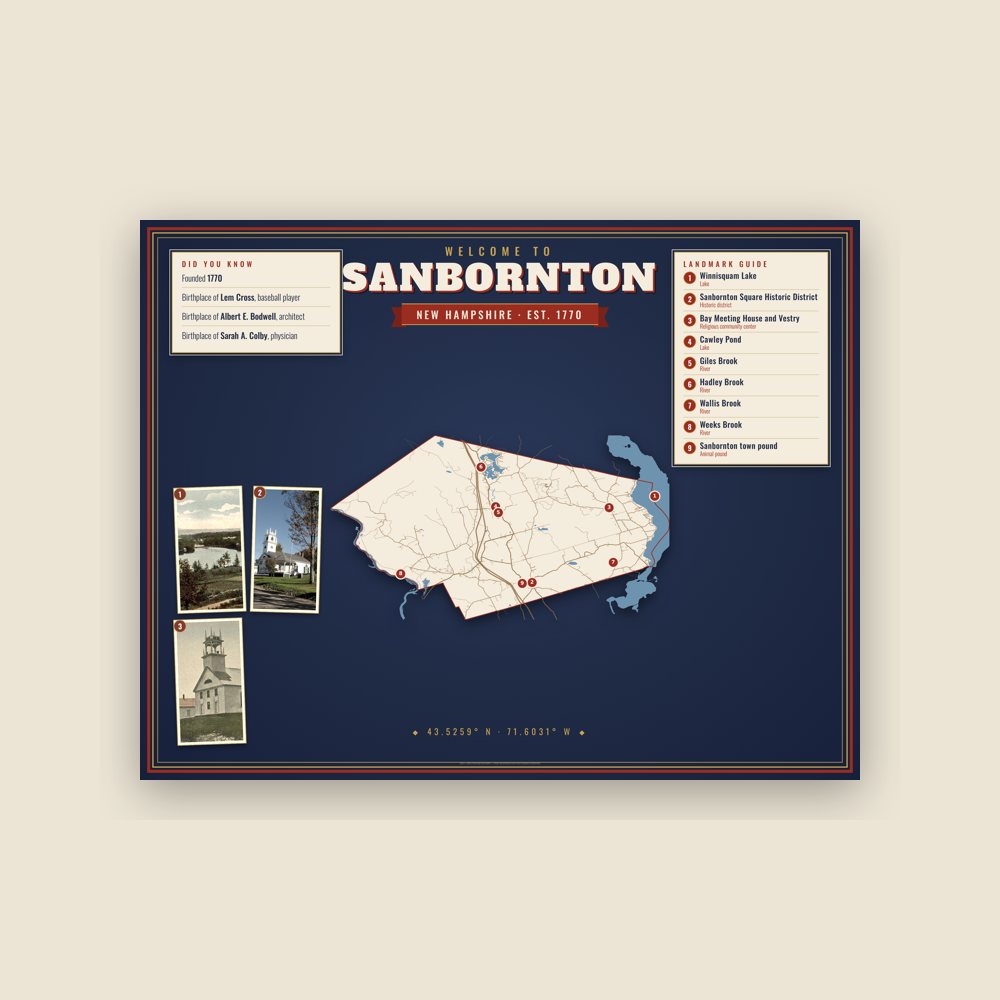 Sanbornton Map Placemat