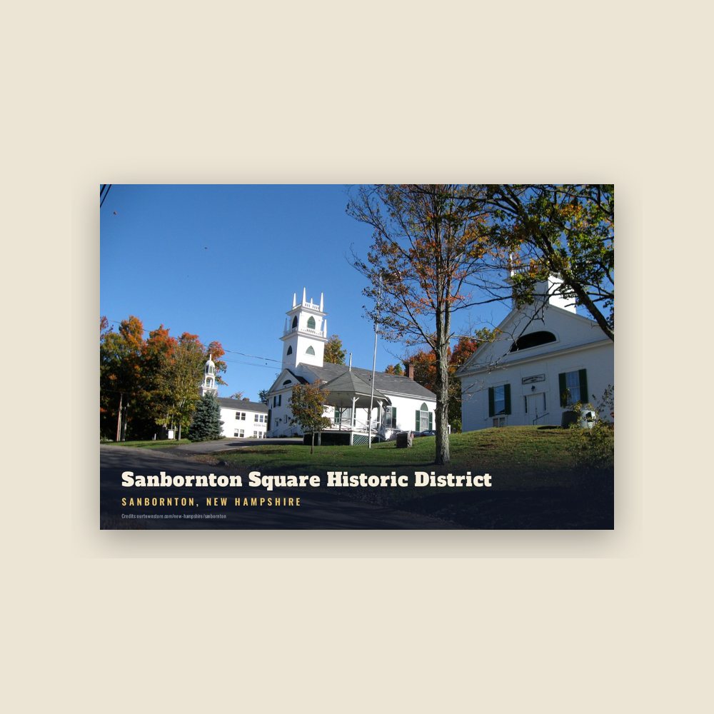 Sanbornton Sanbornton Square Historic District Postcard