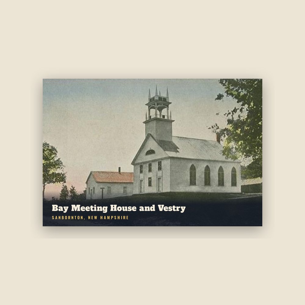 Sanbornton Bay Meeting House and Vestry Postcard