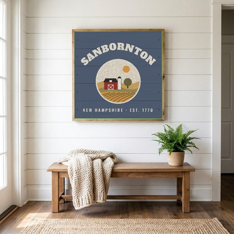 Sanbornton Hometown Wood Sign
