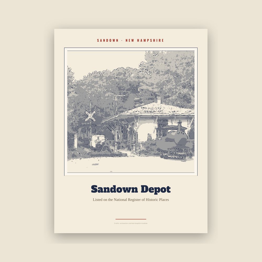 Sandown Sandown Depot Landmark Print