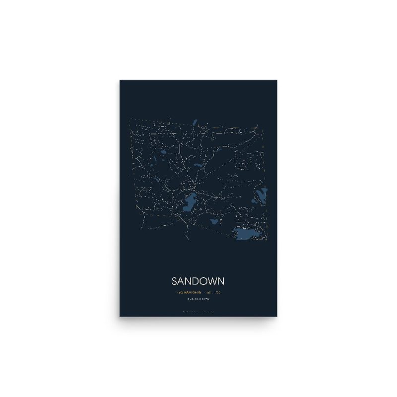 Sandown Street Map Poster · Midnight