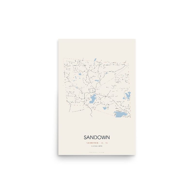 Sandown Street Map Poster · Linen