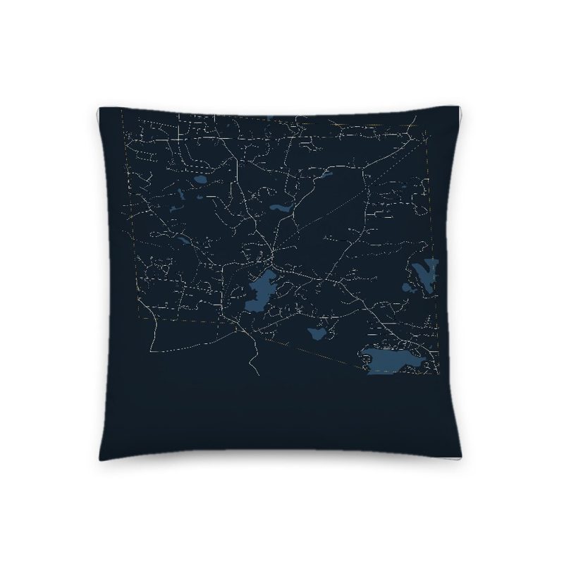 Sandown Map Throw Pillow