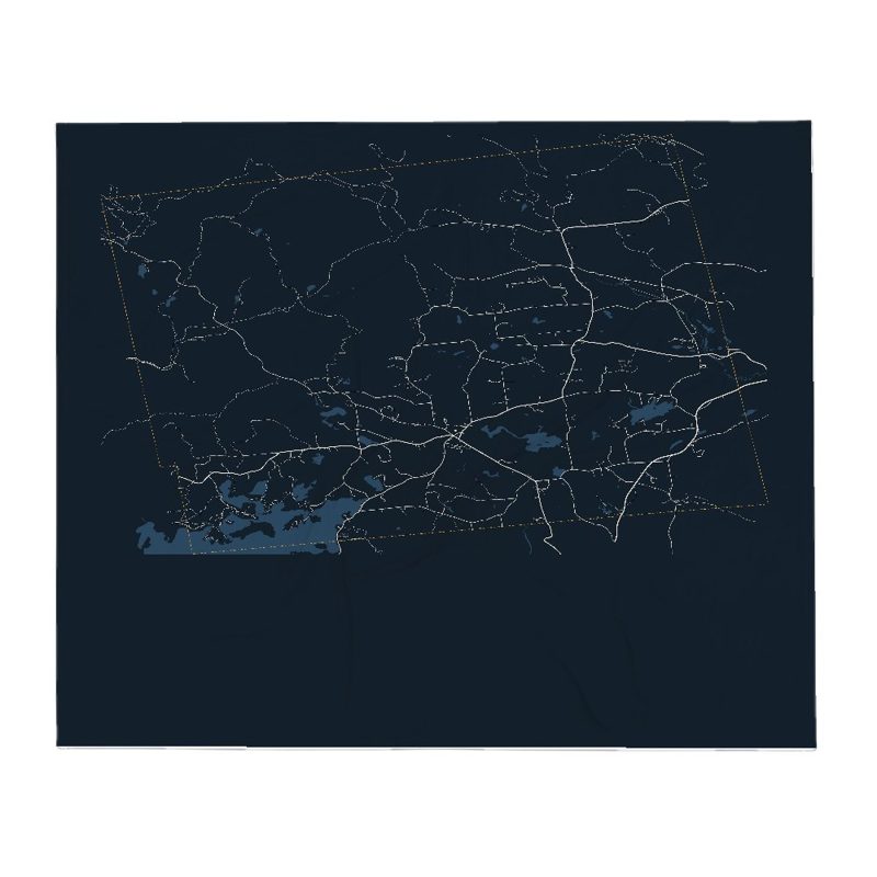 Sandwich Street Map Throw Blanket