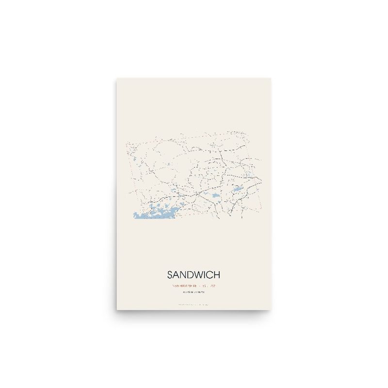 Sandwich Street Map Poster · Linen