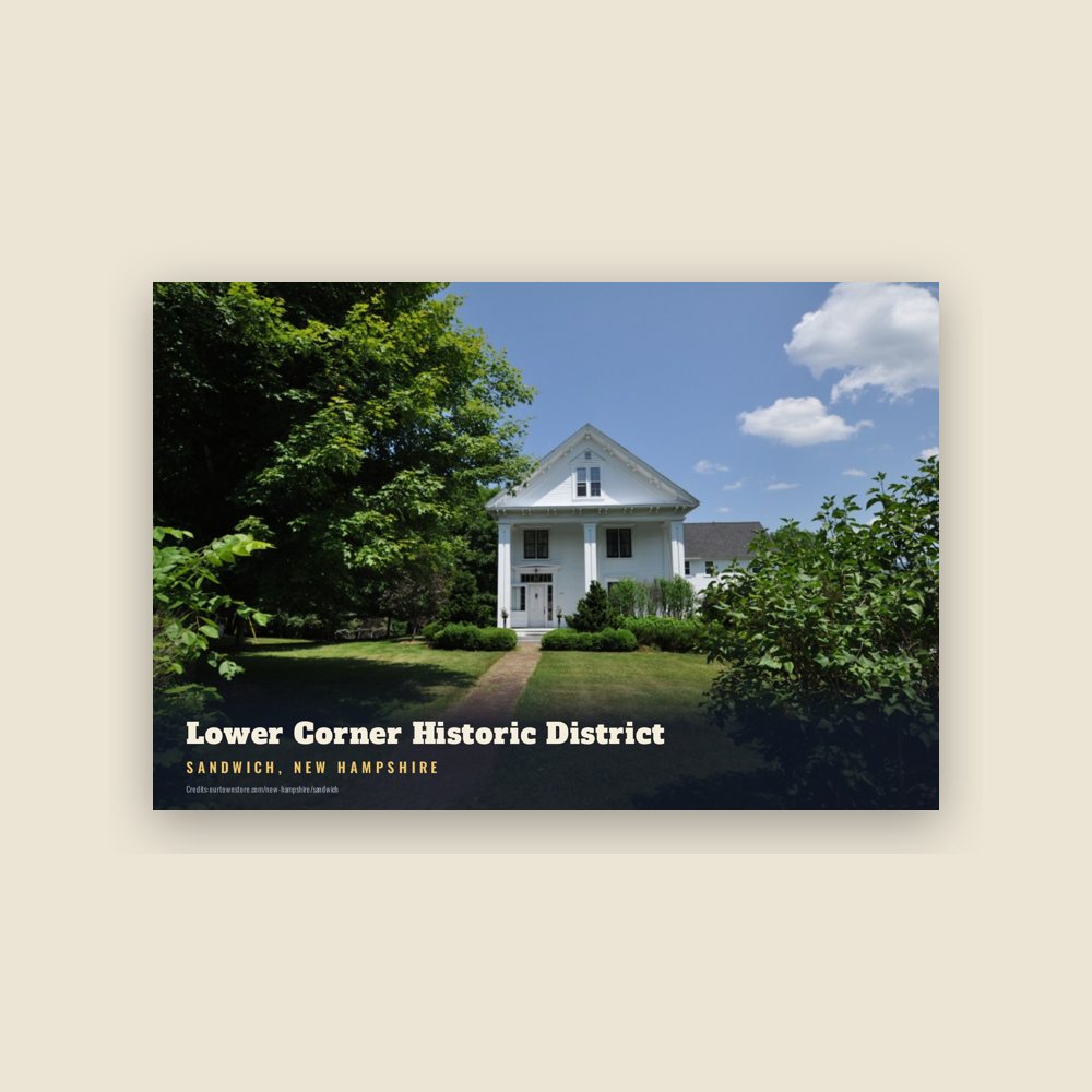 Sandwich Lower Corner Historic District Postcard