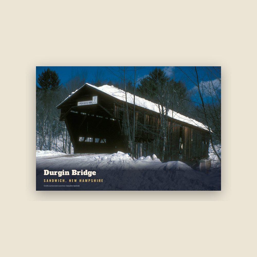 Sandwich Durgin Bridge Postcard