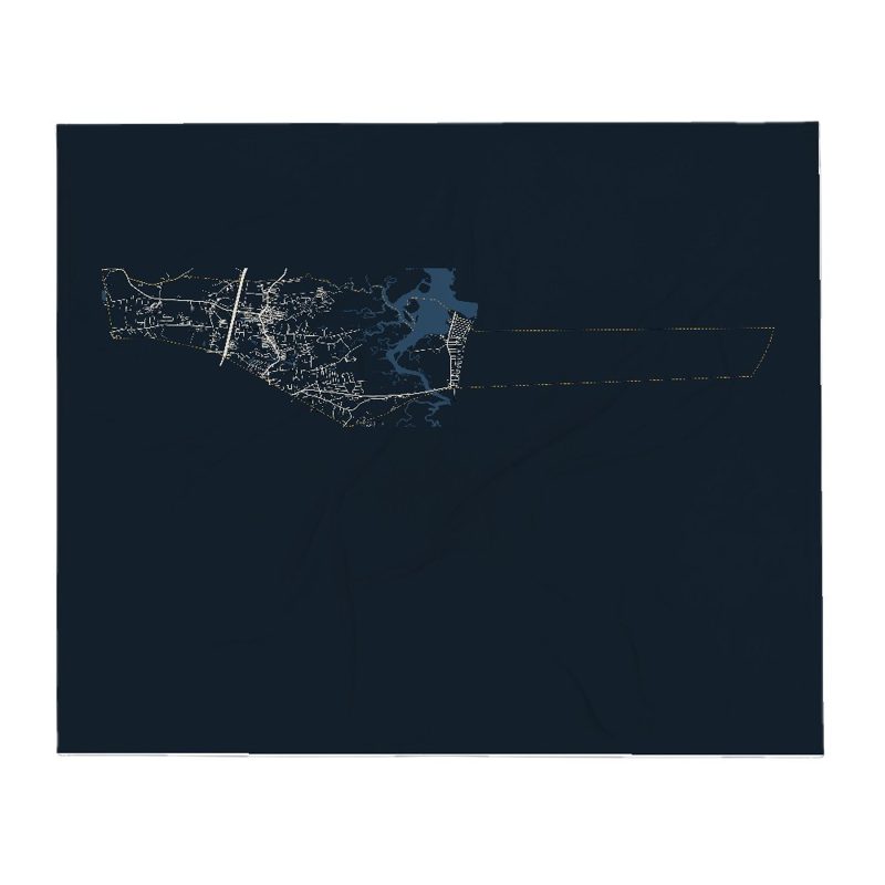 Seabrook Street Map Throw Blanket