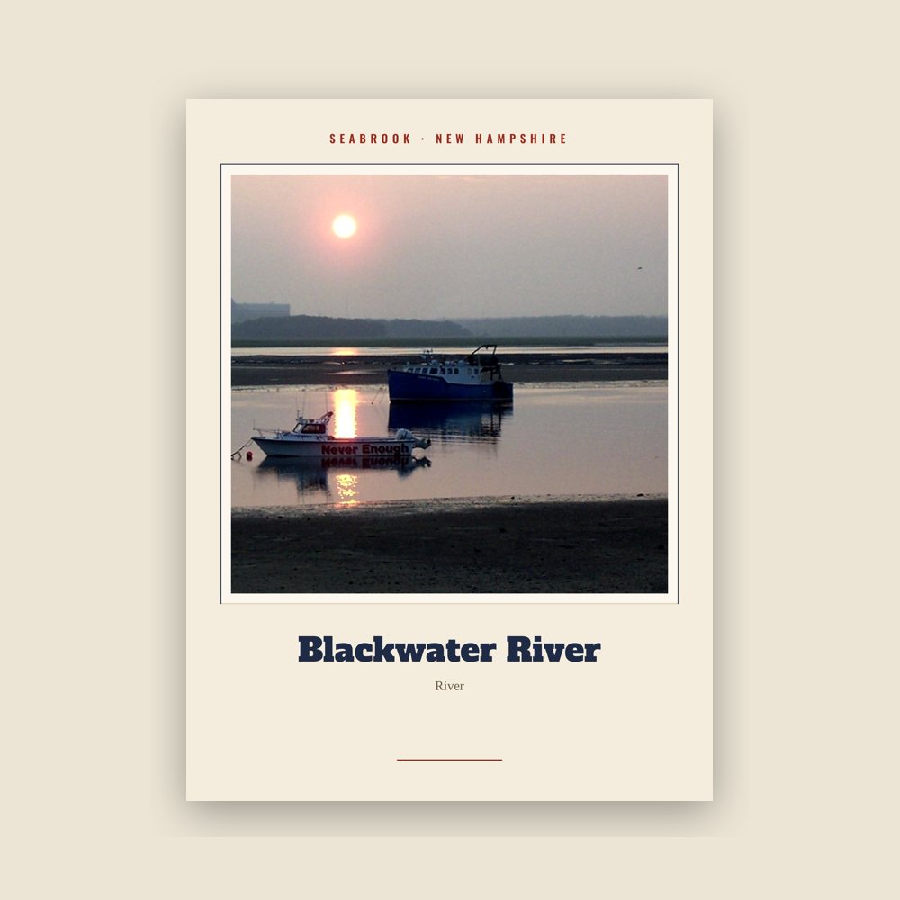 Seabrook Blackwater River Landmark Print