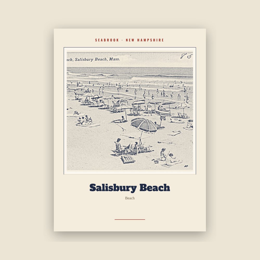 Seabrook Salisbury Beach Landmark Print