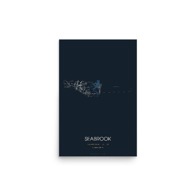 Seabrook Street Map Poster · Midnight
