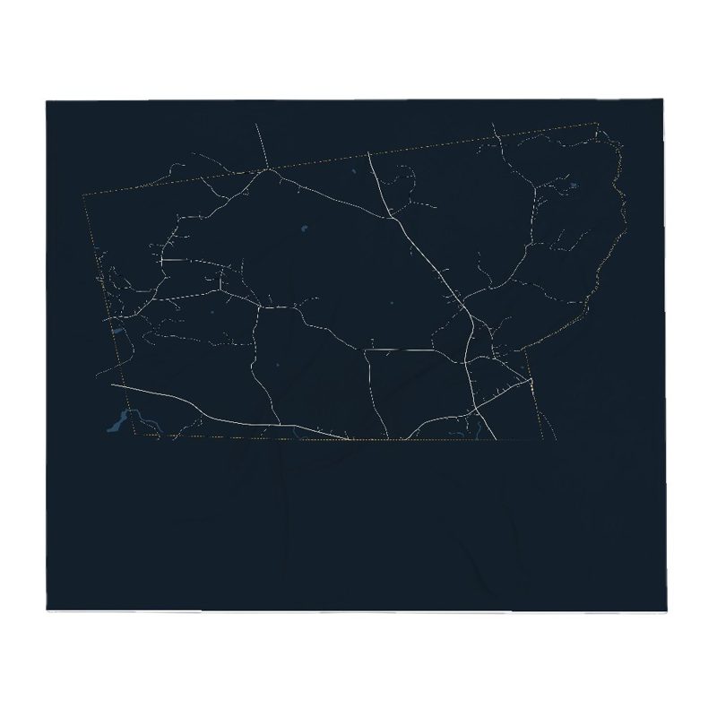 Sharon Street Map Throw Blanket