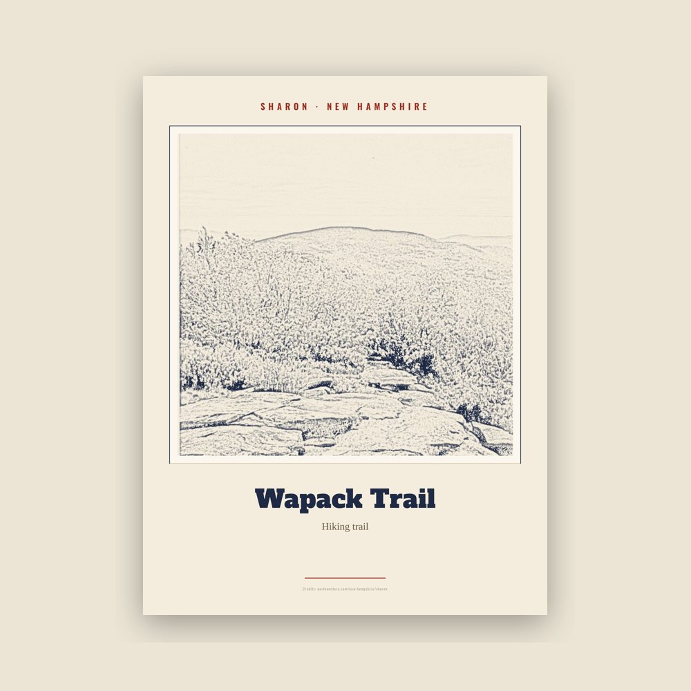 Sharon Wapack Trail Landmark Print