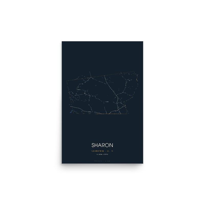 Sharon Street Map Poster · Midnight