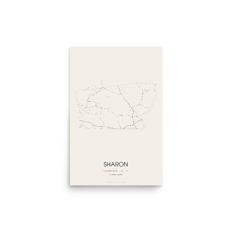 Sharon Street Map Poster · Linen