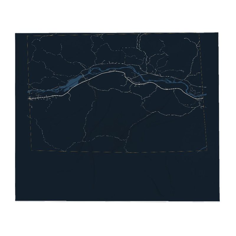 Shelburne Street Map Throw Blanket