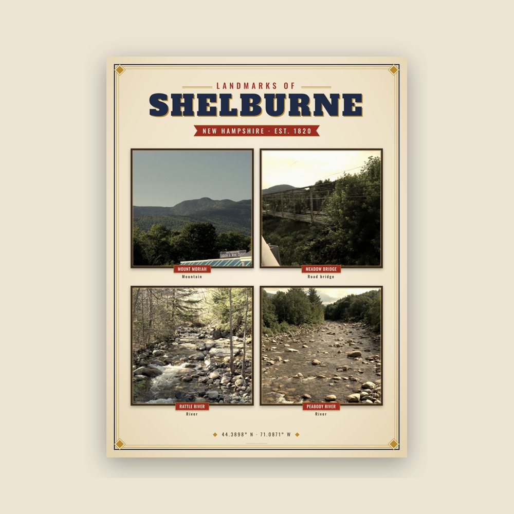 Shelburne Landmarks Photo Poster