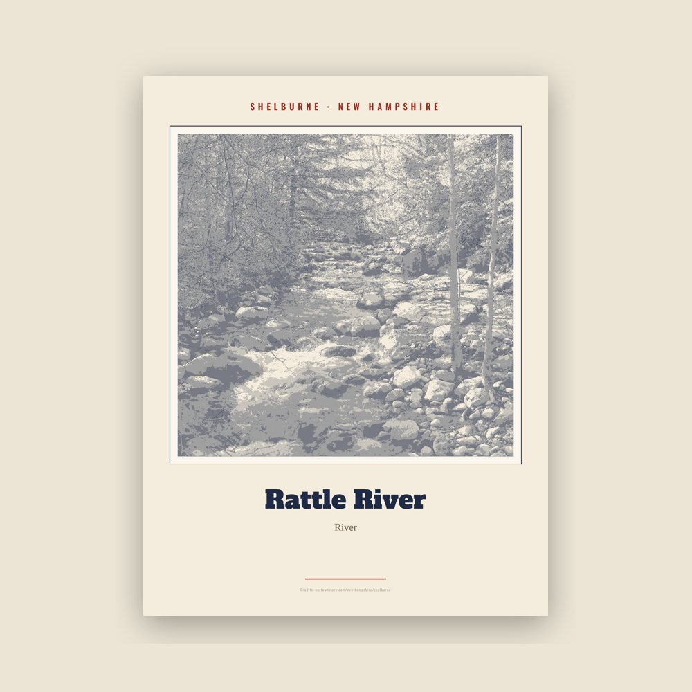 Shelburne Rattle River Landmark Print