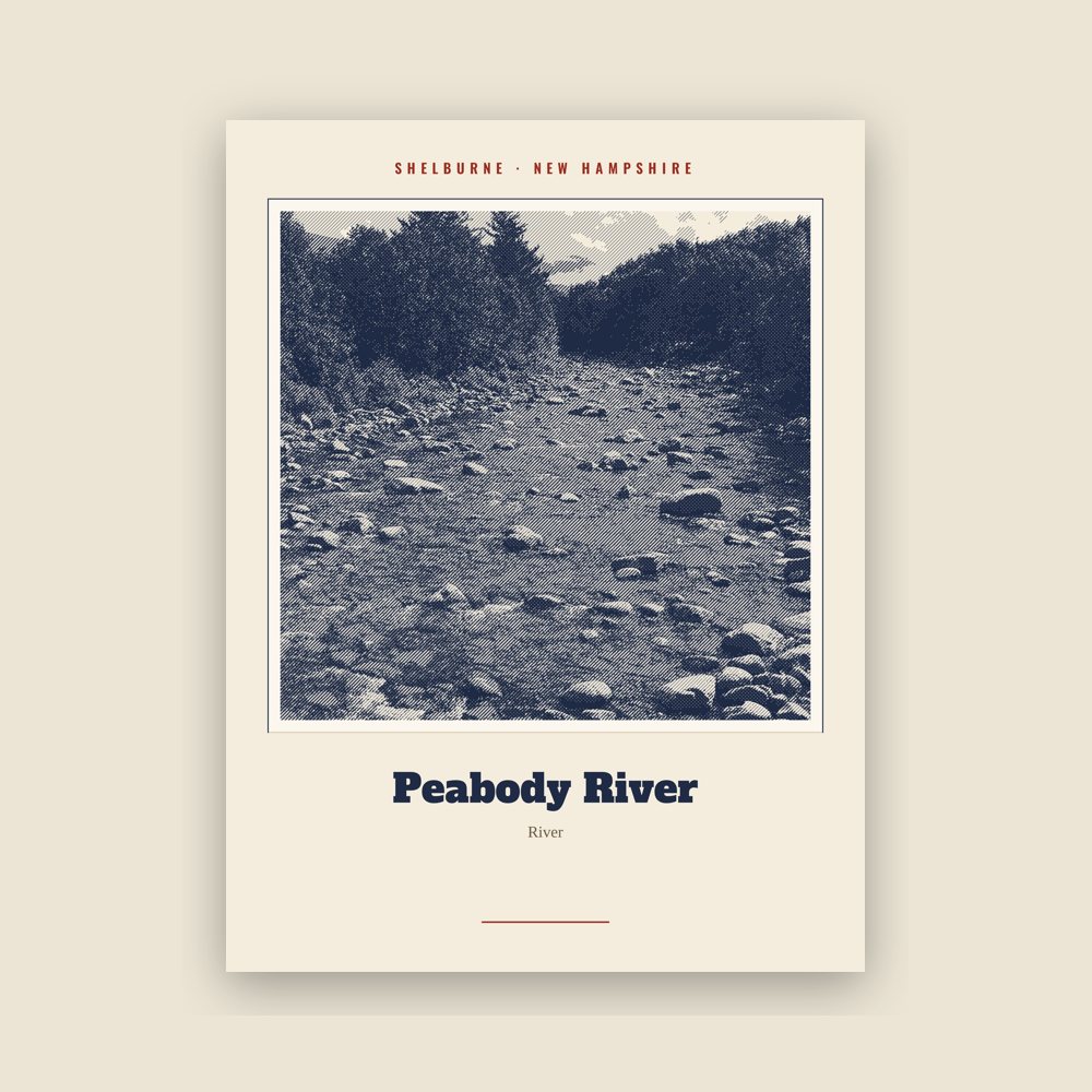 Shelburne Peabody River Landmark Print