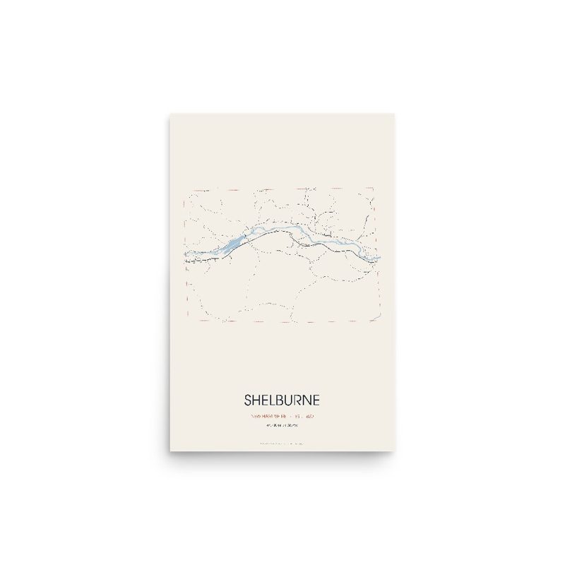 Shelburne Street Map Poster · Linen