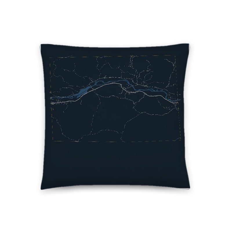 Shelburne Map Throw Pillow