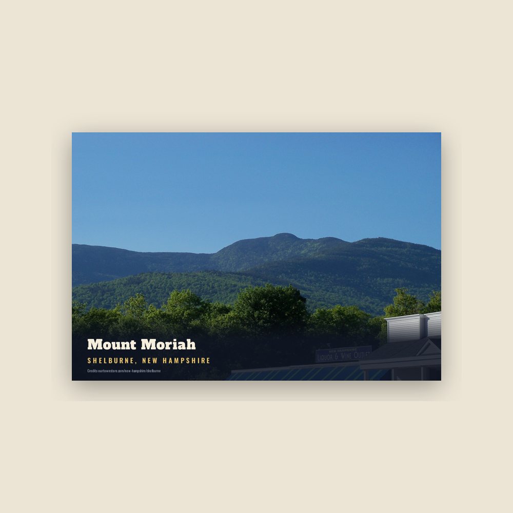 Shelburne Mount Moriah Postcard