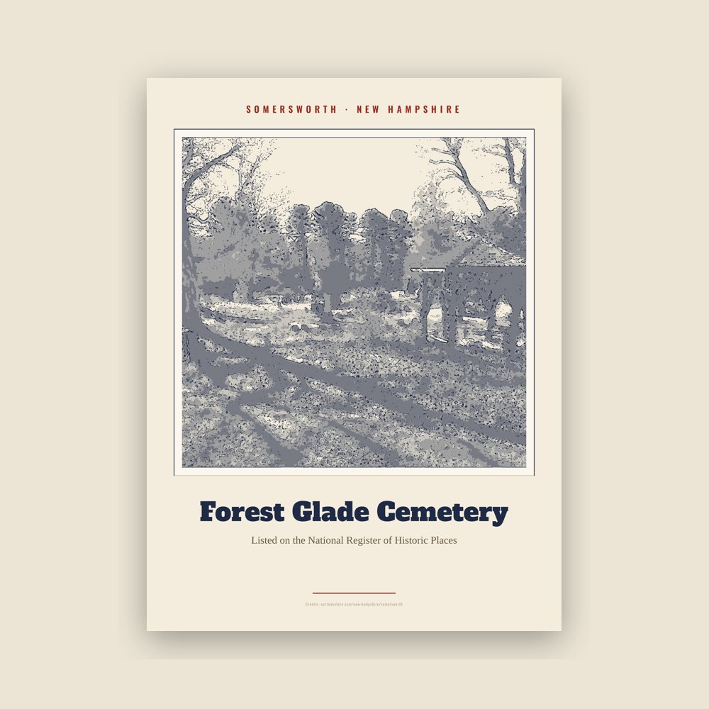 Somersworth Forest Glade Cemetery Landmark Print