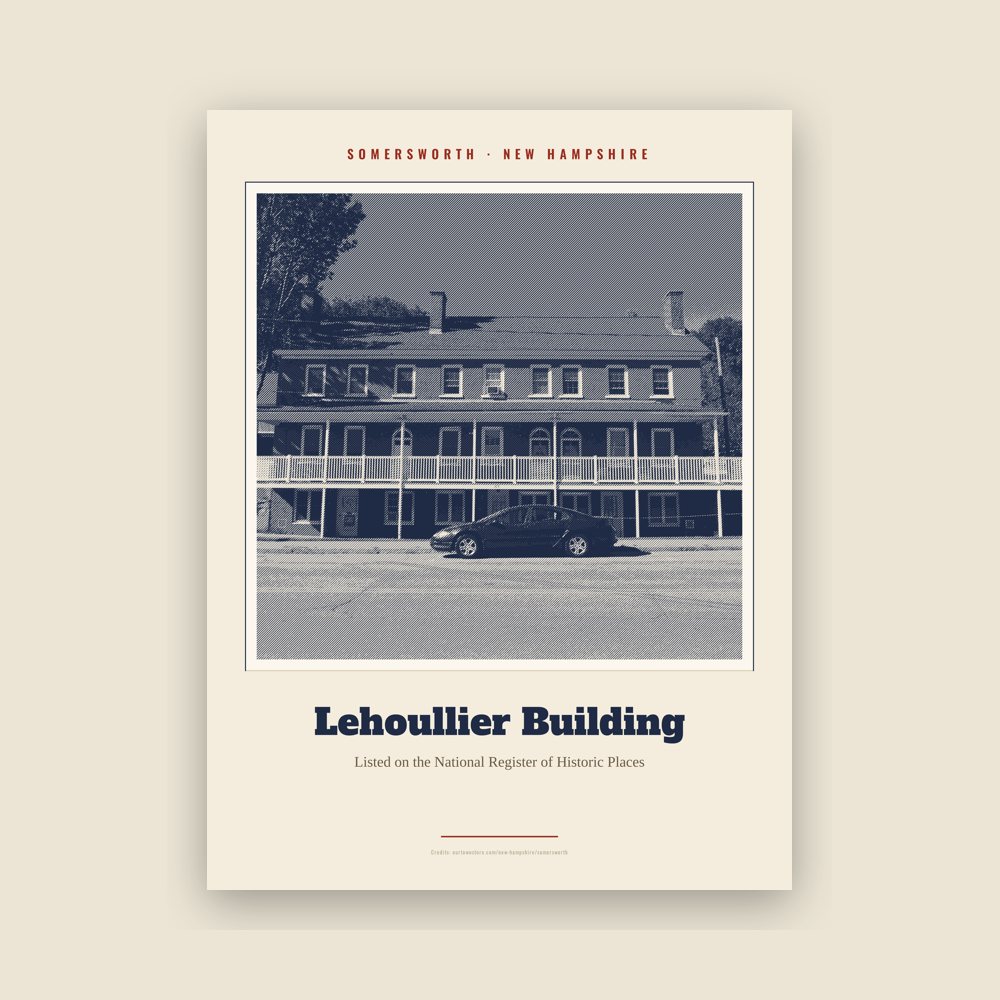 Somersworth Lehoullier Building Landmark Print