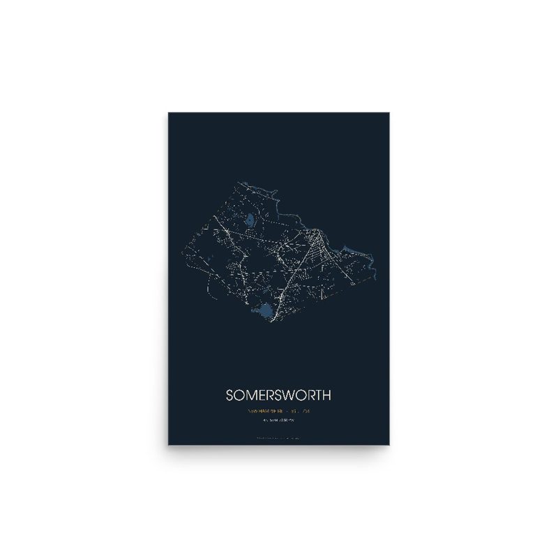 Somersworth Street Map Poster · Midnight