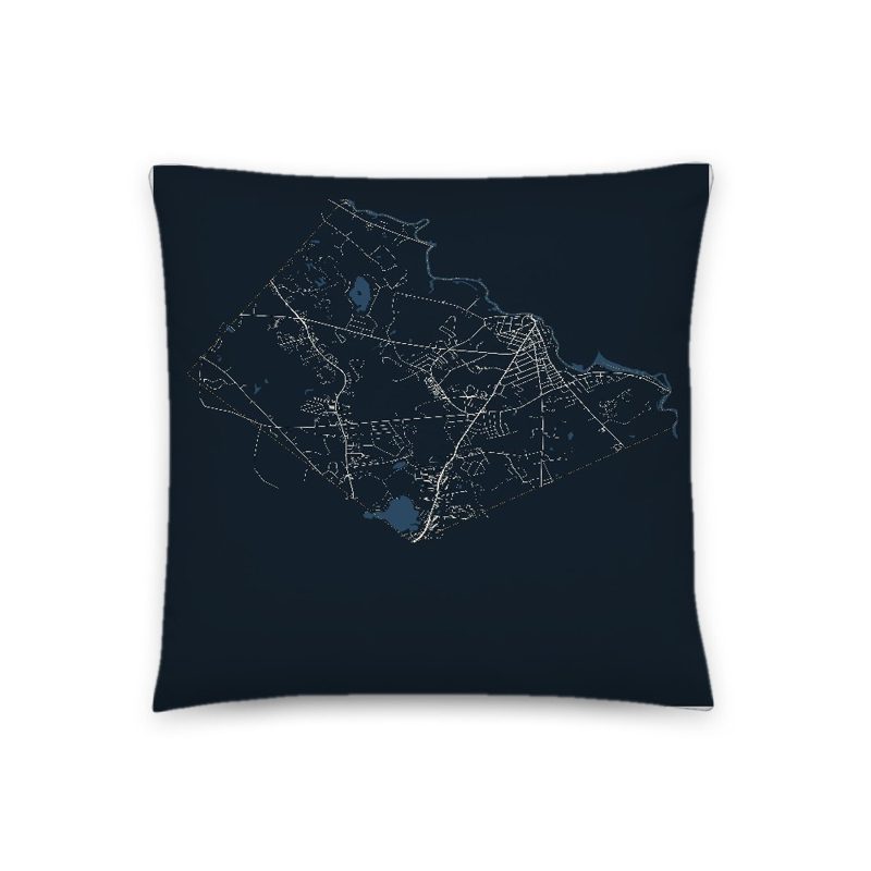 Somersworth Map Throw Pillow
