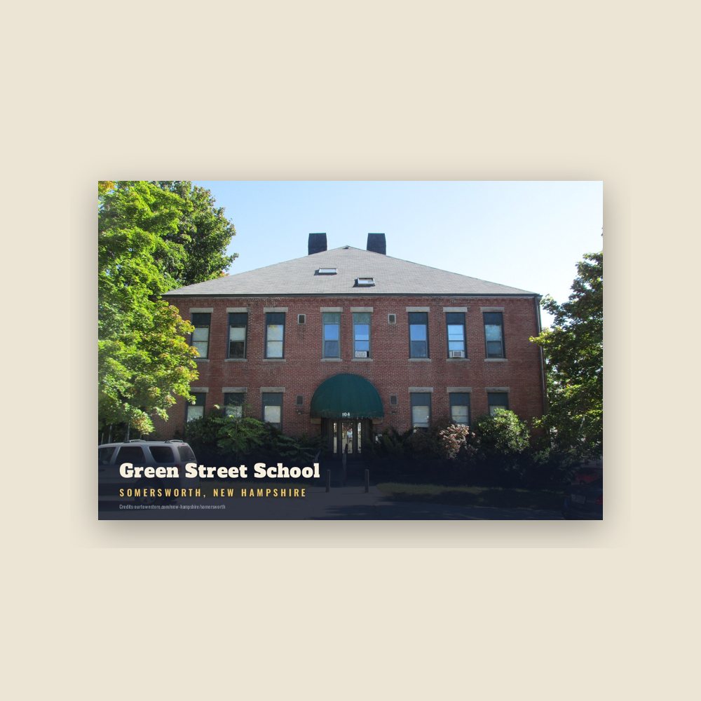 Somersworth Green Street School Postcard