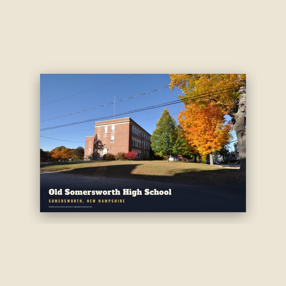 Somersworth Old Somersworth High School Postcard