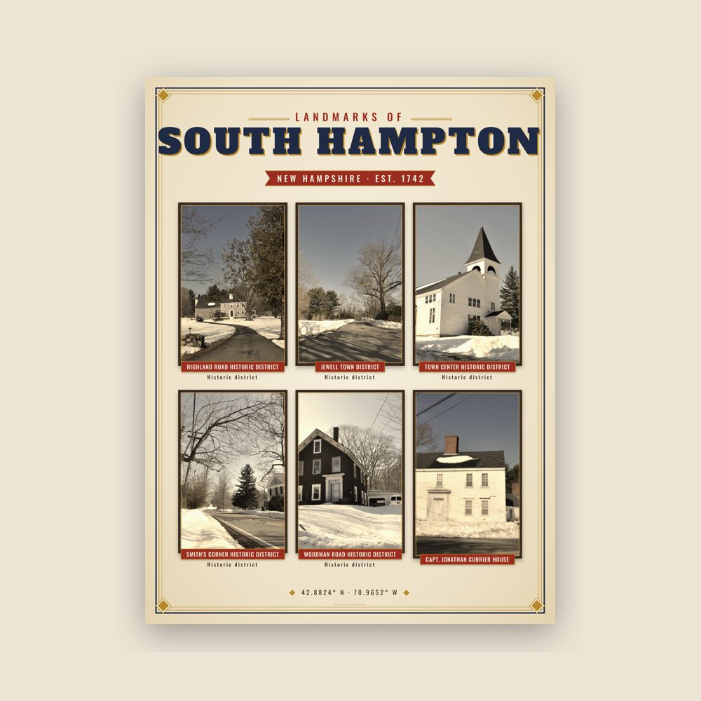 South Hampton Landmarks Photo Poster