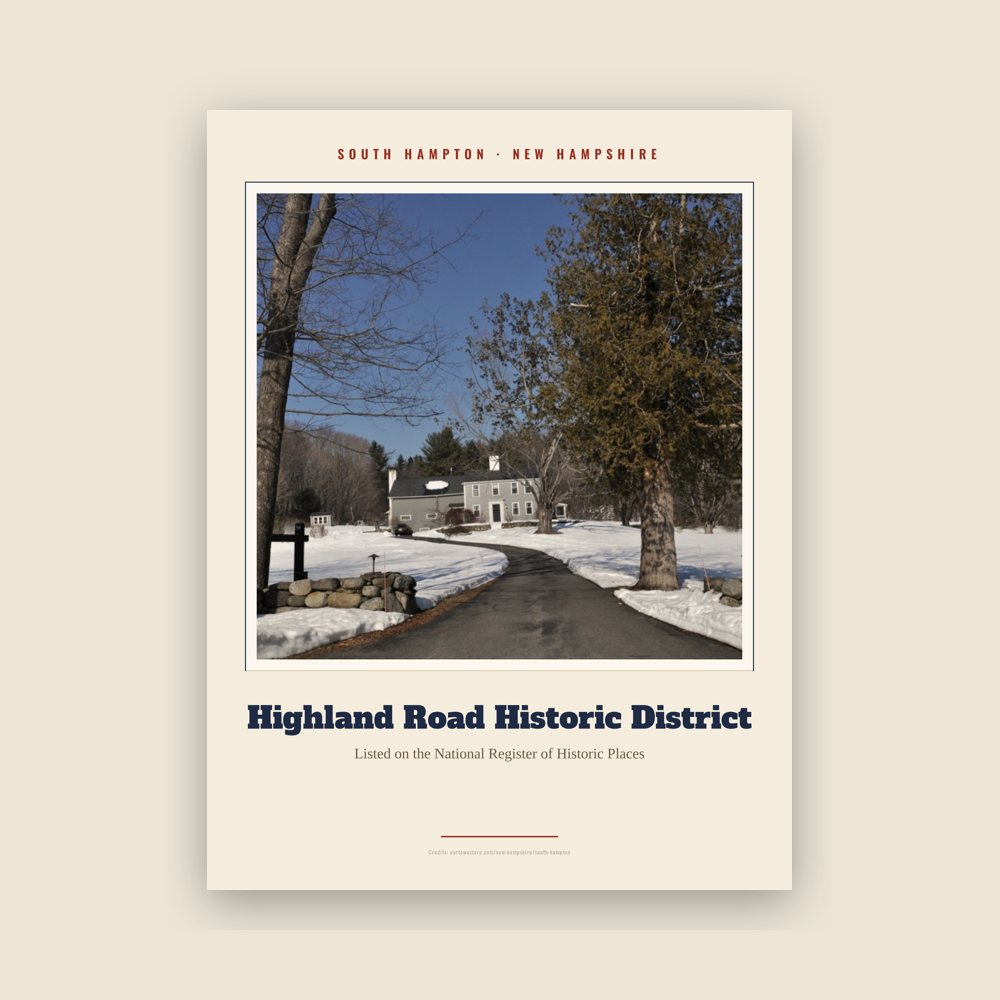 South Hampton Highland Road Historic District Landmark Print