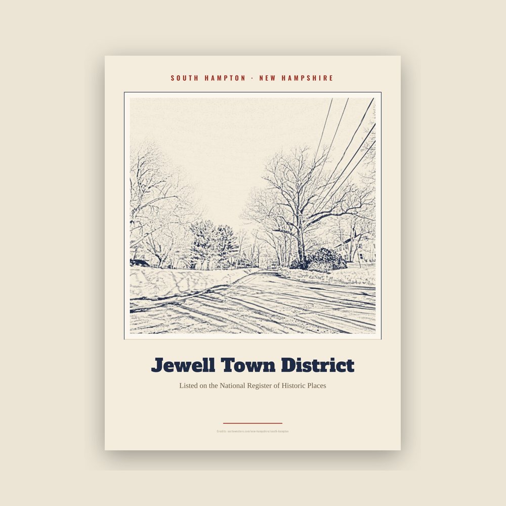 South Hampton Jewell Town District Landmark Print