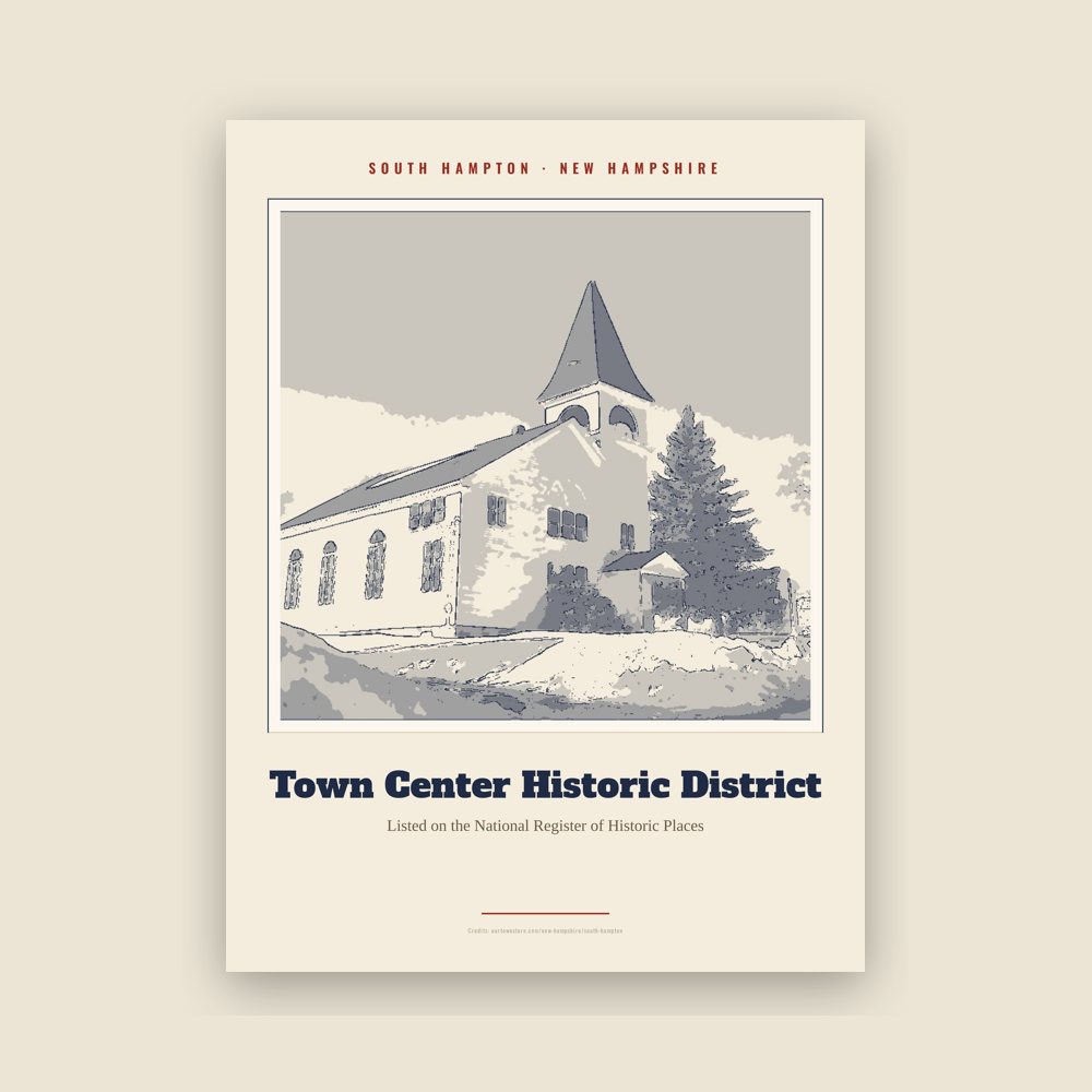 South Hampton Town Center Historic District Landmark Print
