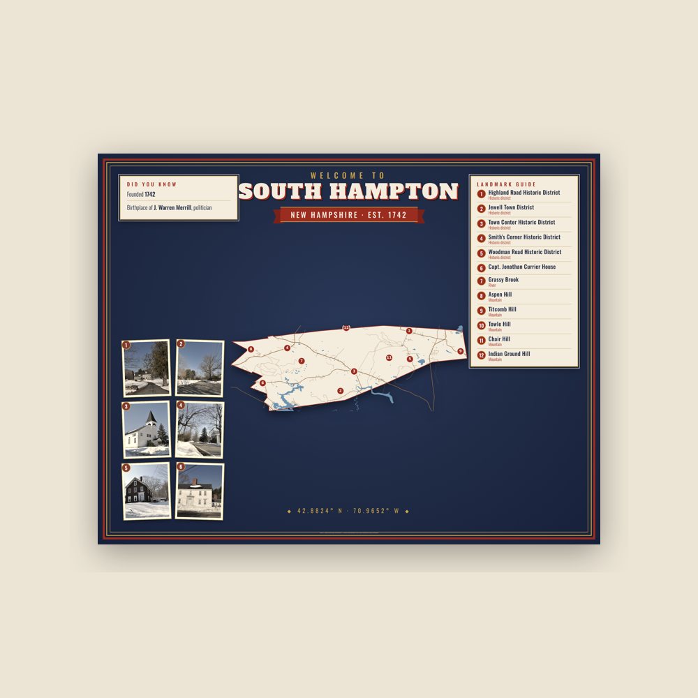 South Hampton Map Placemat